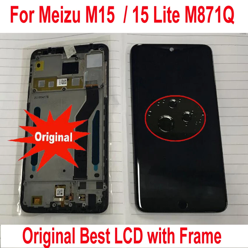 100% оригинал рабочий ЖК дисплей для Meizu 15 Lite кодирующий преобразователь