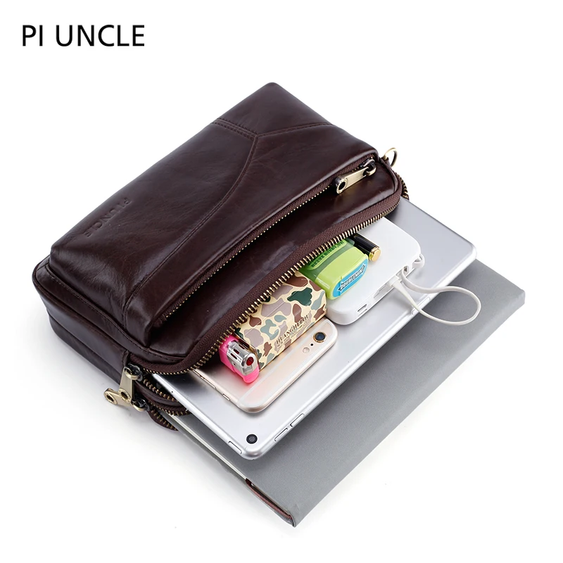 Сумка из натуральной кожи PI UNCLE мужской кошелек-клатч сумка для денег кошелек