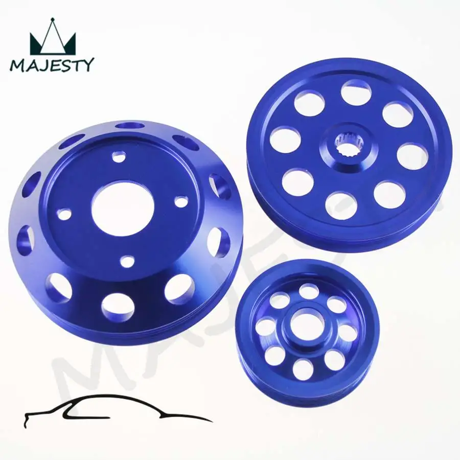 Легкий алюминиевый шкив для 1989 1998 SR20DET Nissan 240SX S13 S14 S15 SILVIA BLUE|pulley kit|aluminum crank pulleycrank