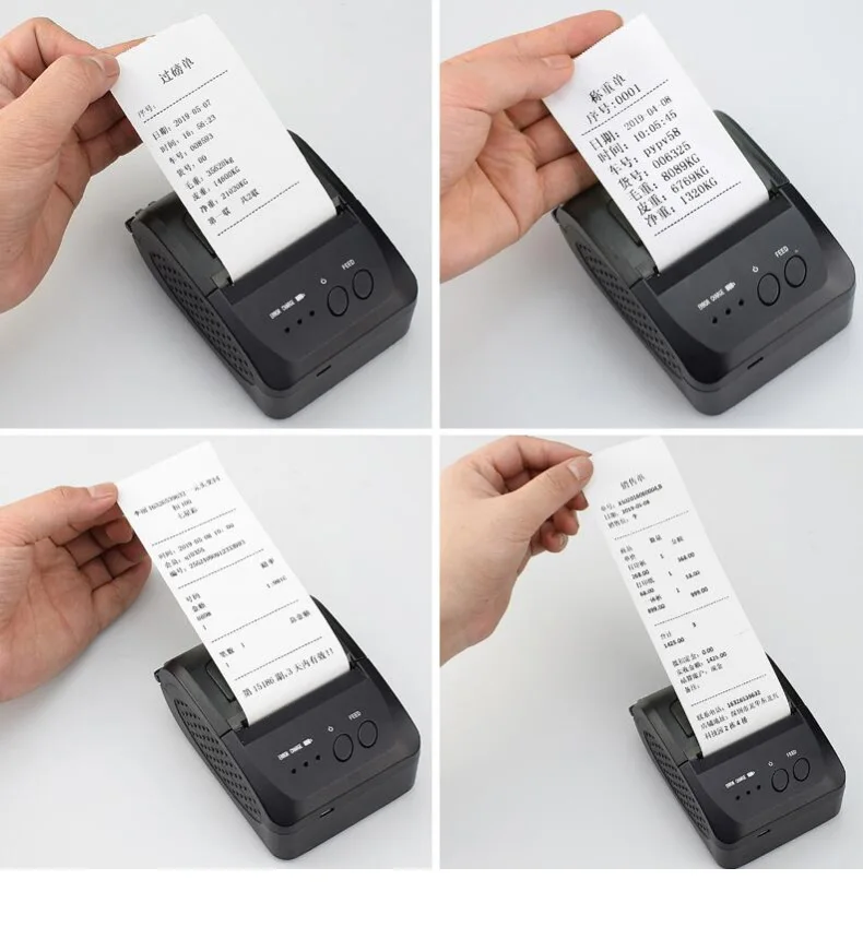 Portable Mini Bluetooth Printer Thermal Receipt Printer Pocket Ticket Machine For Mobile Phone Android iOS PC 58mm