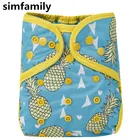 Simfamily 1 предмет, моющийся Регулируемый тканевый чехол для подгузников с двойной ластовицей, детский костюм для подгузников, 3-15 кг