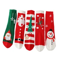 5 pairs childrens christmas socks autumn and winter 1 12 year old boys and girls tube socks toddler knee high socks kids socks