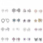 Женские серьги из серебра 2019 пробы, с подвесками в виде снежинок