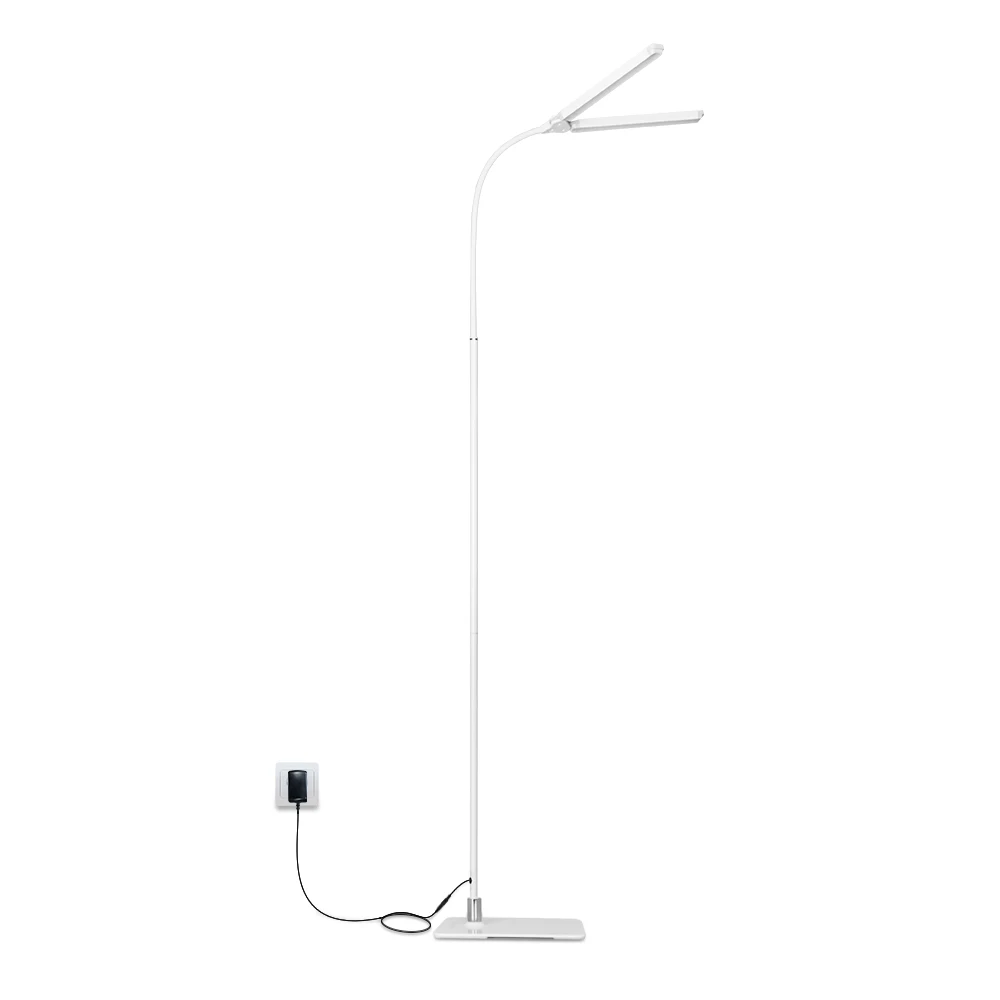 Светодиодная гибкая белая Напольная Лампа с регулируемой яркостью стоящая лампа