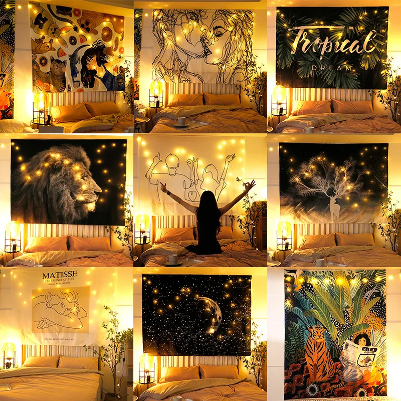 Гобелен стены Висячие покрывала пляжный коврик Ins Мода декоративное украшение