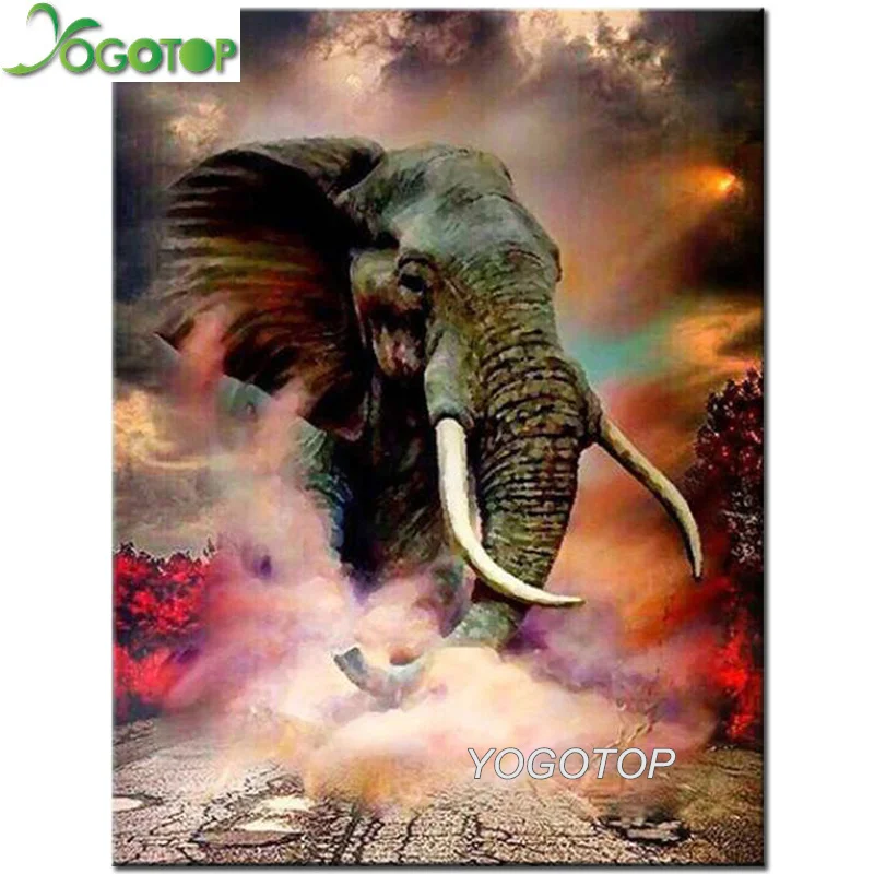 

Arts,Crafts,Sewing,Diy Diamond Painting African elephant Full Square mosaic Diamond Embroidery Cross Stitch,wall painting YY2296