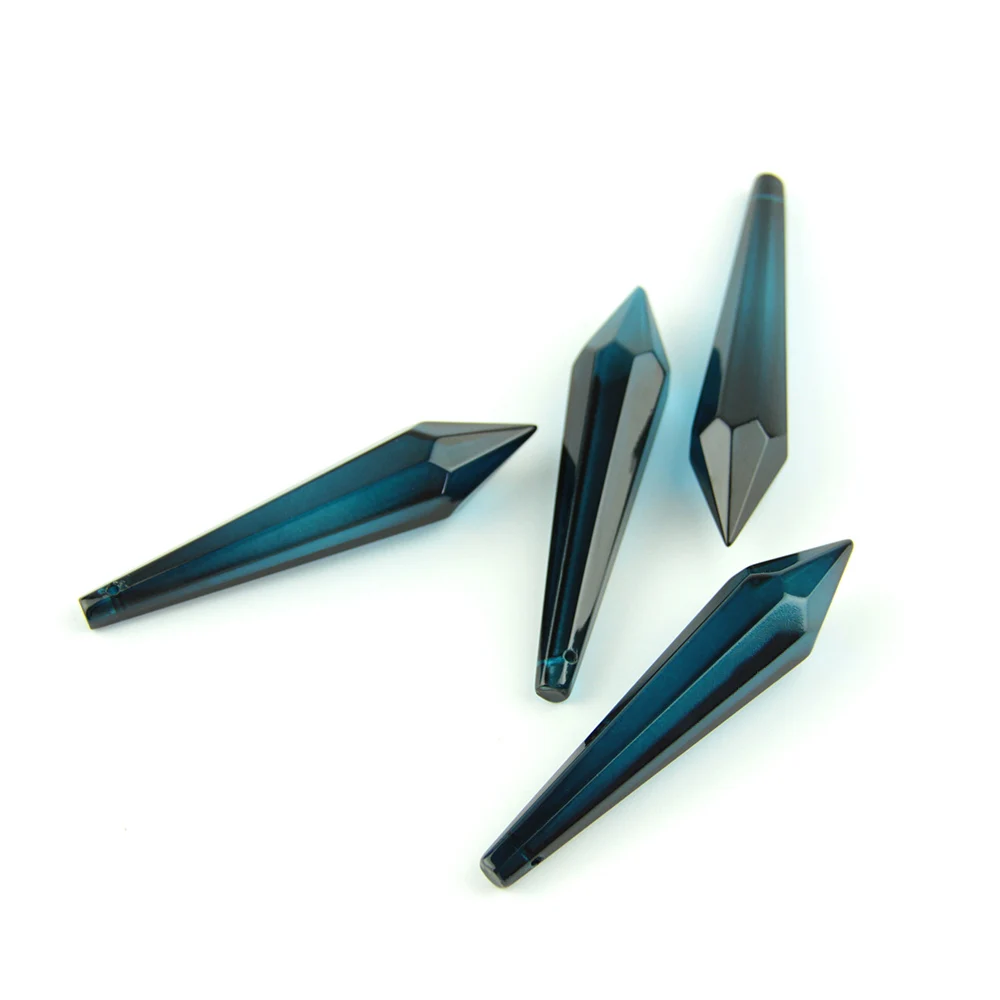 Zircon Blue 38mm-76mm Icicle Drops Crystal For Chandeliers Trimming Pendant Lighting Glass Parts | Освещение