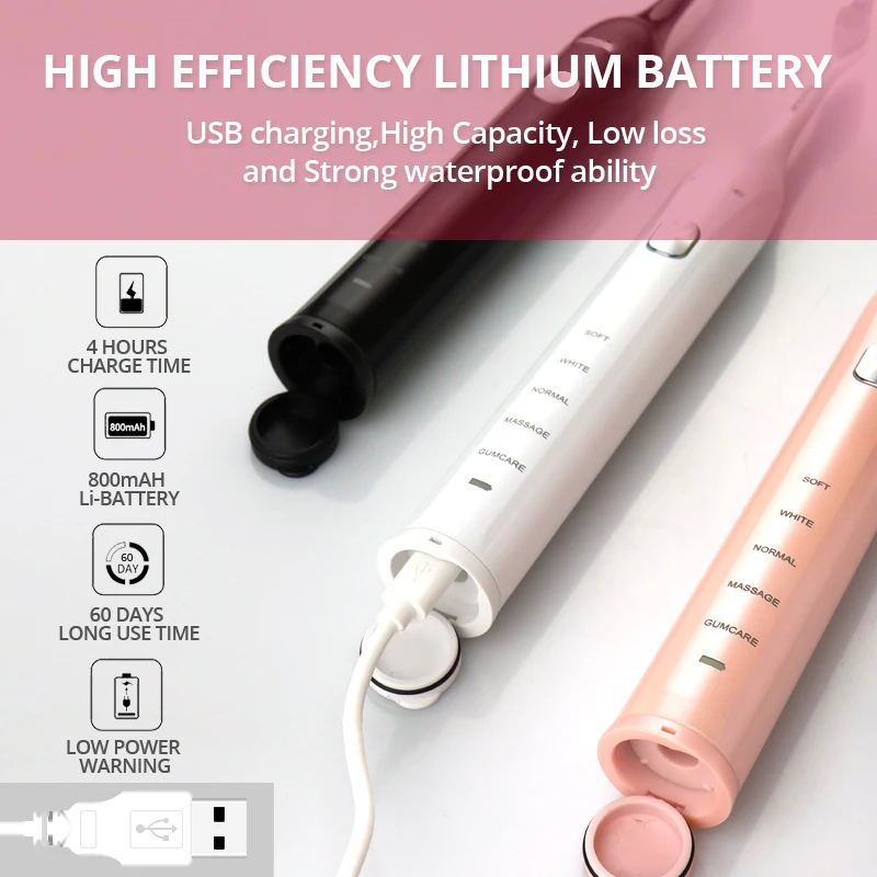 Дорожный Чехол SOGUE для звуковой зубной щетки 5 функций USB зарядка