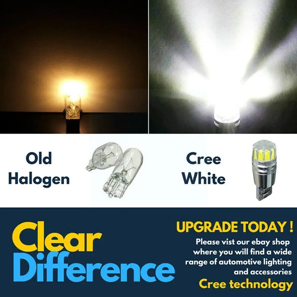 

Светодиодные лампы Canbus Ba9s Bax9s H21w Bay9s H6w T4w, 2 шт., белые автомобильные лампы 194 T11 6000k Wy5w 12 в 168 Led Interi H4v8