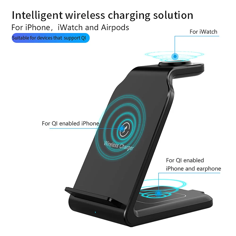 15w fast wireless charger 4 in 1 qi charging dock station usb chargers for iphone 13 12 11 xs xr x 8 apple watch 7 6 airpods pro free global shipping