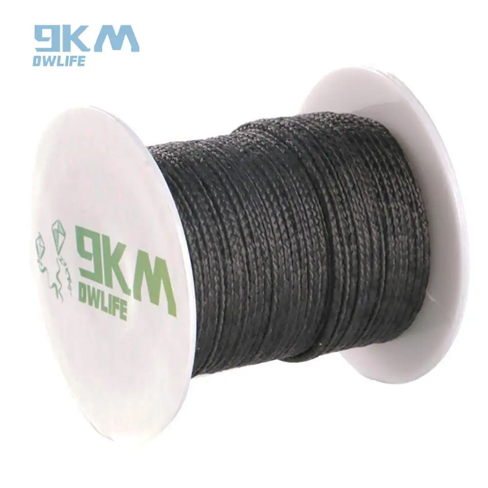 100ft 500lb Kevlar Line for Fishing Camping 1.5mm Black Braided Cord Large Kite String Outdoor Utility Hunting | Спорт и развлечения