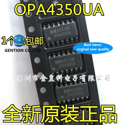 

10PCS OPA4350UA OPA4350 SOP14 operational amplifier chip in stock 100% new and original