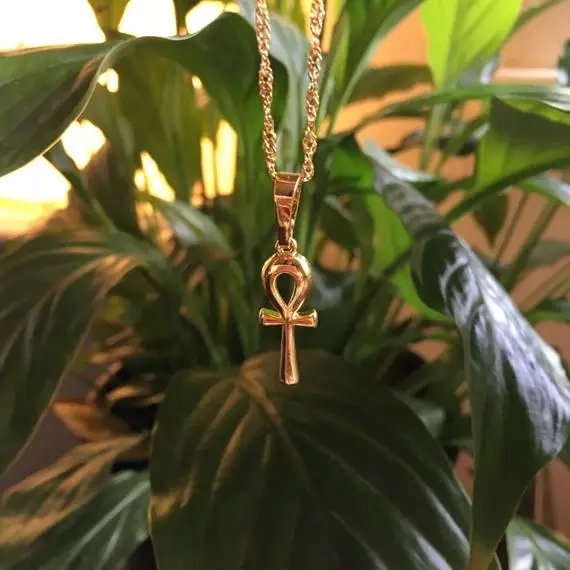 Anniyo Cruz egipcia ANJ ошейник pendiente para mujer niñas oro/plata africanana encantos joyeria Egipto jeroglitos|Цепочки| |