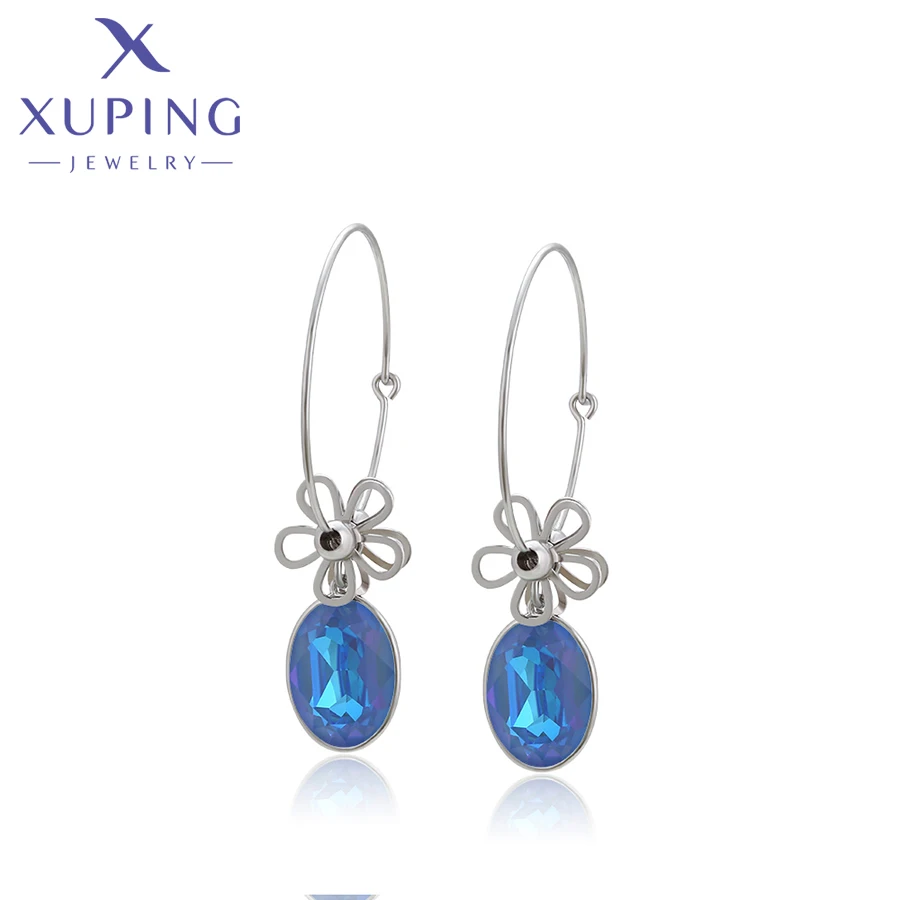 

Xuping Jewelry Elegant New Arrival Rhodium Color Crystals Earrings for Women Party Gift A00769802