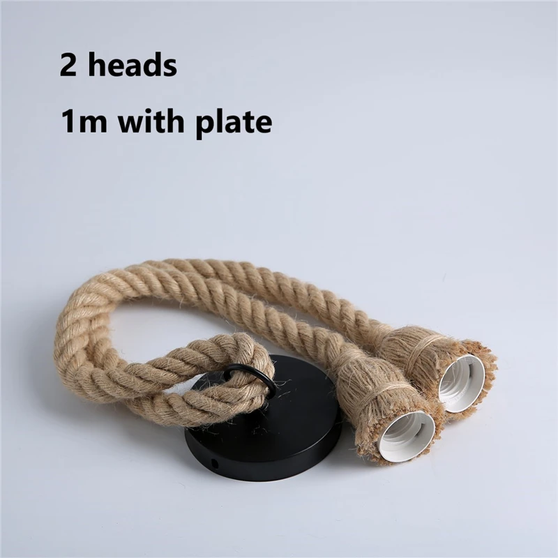 

Hemp Rope Pendant Lights Vintage Retro Loft Industrial Hanging Lamp for Living Room Kitchen Home Light Fixtures Decor Luminaire