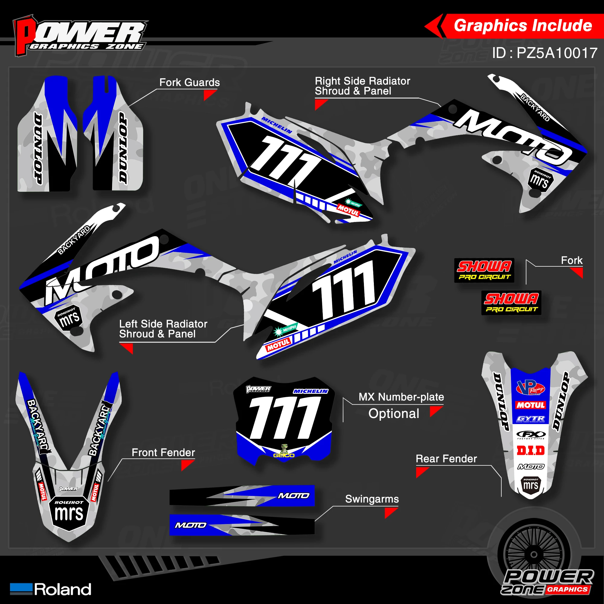 Персонализированные графические фоны PowerZone Набор наклеек для HONDA 2010 2012 2013 CRF250R 2009