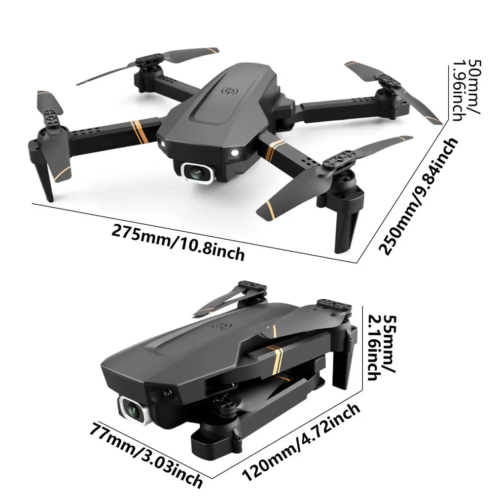 

V4 Rc Drone 4k HD Wide Angle Camera 1080P WiFi fpv Drone Dual Camera Quadcopter Real-time transmission Helicopter Toys
