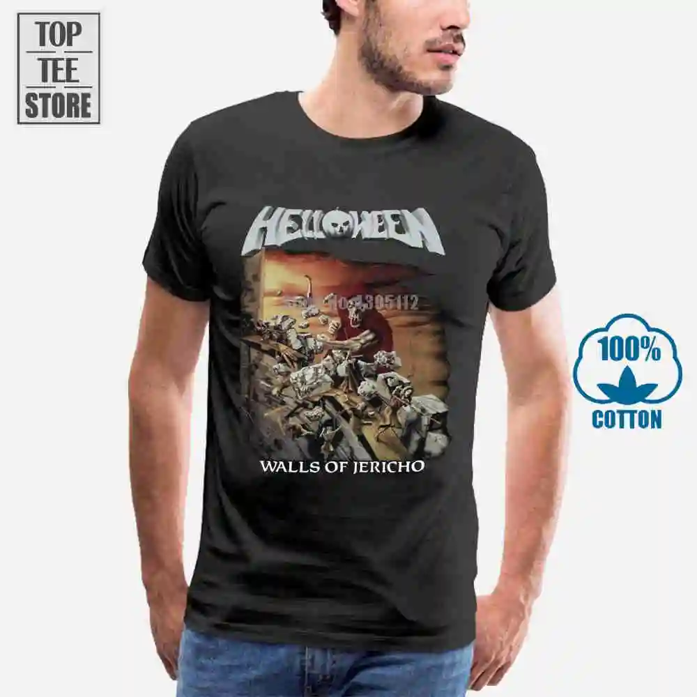 Helloween Walls Of Jericho 1985 Обложка для альбома футболка|t shirt|$1 t shirtswall covering |