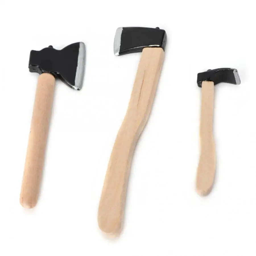 3 шт./компл. Мини Деревянный металлический Чоппер топор кукольный домик