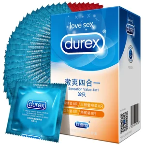 Ультратонкие презервативы Durex из натурального латекса, насадка на пенис, смешанные 4 типа, развлечения, дополнительные детали, секс-игрушки для мужчин