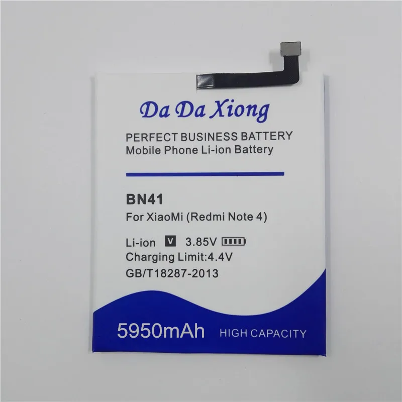 Аккумулятор BN41 большой емкости 5950 мАч для Xiaomi Hongmi Note 4 Redmi 4|battery for xiaomi|battery forbattery note