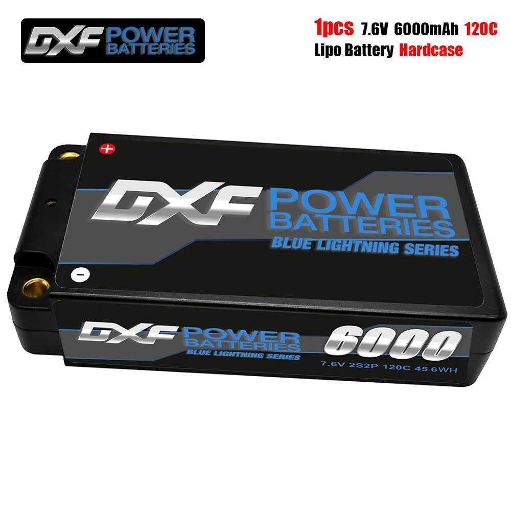 dxf lipo батарея 2s шорты 76 v 6000 мач 120c с 4 мм