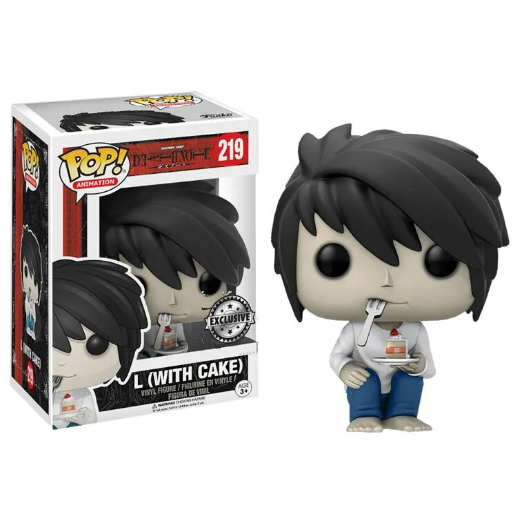 Экшн фигурка Funko POP тетрадь смерти L и Рюк (с тортом) из ПВХ коллекционные игрушки
