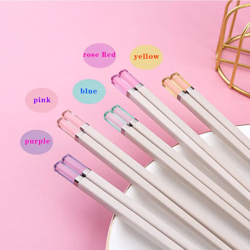 

2022 2022 Chopsticks Moisture-proof Non-slip High-temperature Resistant Sushi Stick Reusable Tableware Of Creative Amber