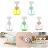 300ml flower foam bottle soap dispenser pump refillable hand soap bottle mousse foaming pump for kitchen bathroom