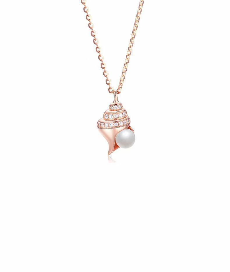 

2021 Fashion Trend Silver Necklace Conch Necklace Designer Jewelry Luxury Earrings Youth Necklace Souvenir Gift