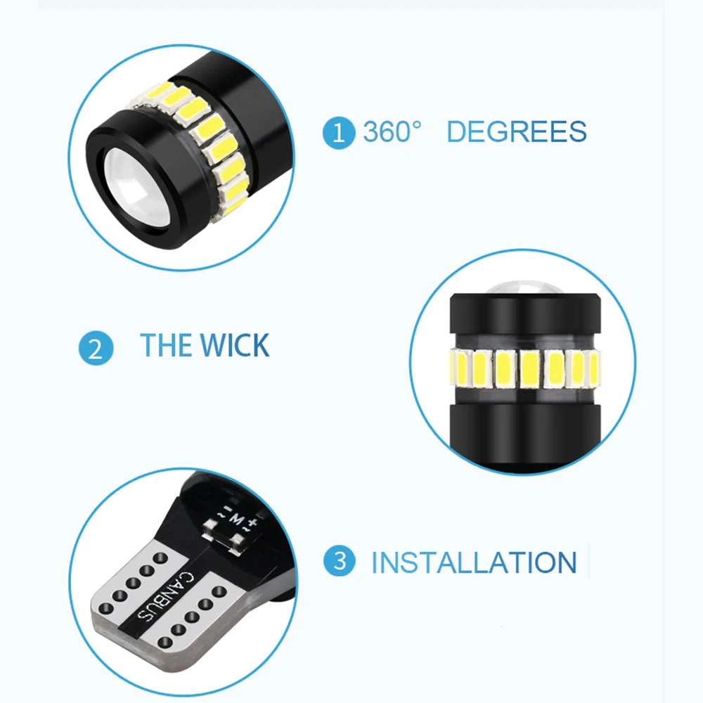 LEEPEE Маркер СВЕТОДИОДНЫЙ светильник для чтения салона автомобиля T10 18SMD 3014 1SMD 3030