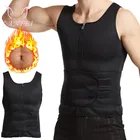 LANFEI сауна пот жилет Горячий неопрен мужской талии тренажер формирователь тела с молнией компрессионная рубашка тренажерный зал фитнес похудение рубашка Топ