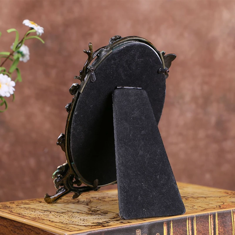 

Creative pastoral photo frame with diamonds flowers and birds retro ornaments old decorative frame crafts