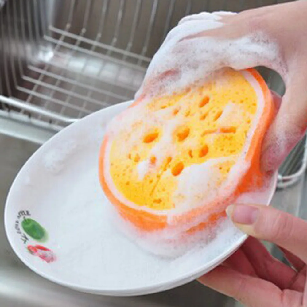 

1pc Fresh Cute Fruit Thickened Sponge Scouring Pad Rag Decontamination Dish Cloth Dish Towel Sponge Wipe Kitchen Cleaning Items