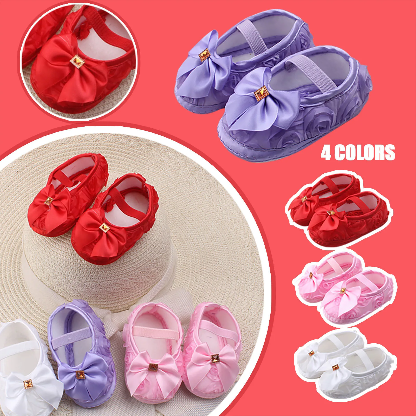 

Обувь для малышей, обувь для маленьких девочек с мягкой подошвой из сетчатой пряжи, мягкая обувь принцессы с цветочным бантом, детские санда...