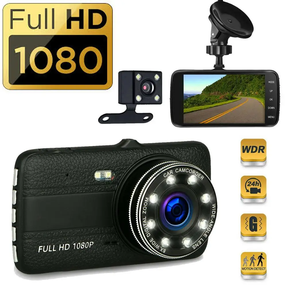

Dual Dash Cam 1080P Car Truck DVR Dashboard Camera Touch Screen Car DVR DashCam Recorder Night Vision With Rear Camera