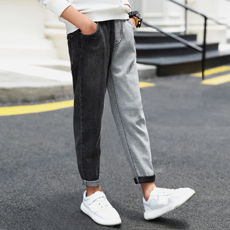 От 5 до 11 лет Детская одежда для мальчиков узкие джинсы Классические штаны