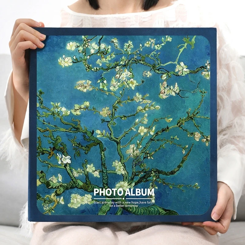 &Aacute;lbum de pintura al &oacute;leo de Van Gogh de 6 pulgadas, 600 fotos, colecci&oacute;n de &aacute;lbumes de gran capacidad, &aacute;lbum de fotos de boda para reuni&oacute;n familiar-1