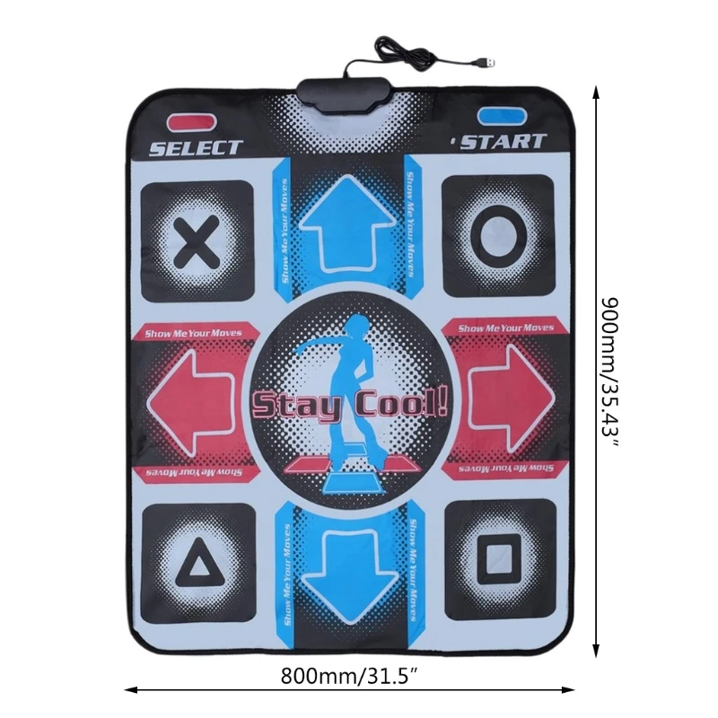 

PC USB Dance Blanket Dance Mat Durable Foot Print Mat for Bodybuilding Fitness