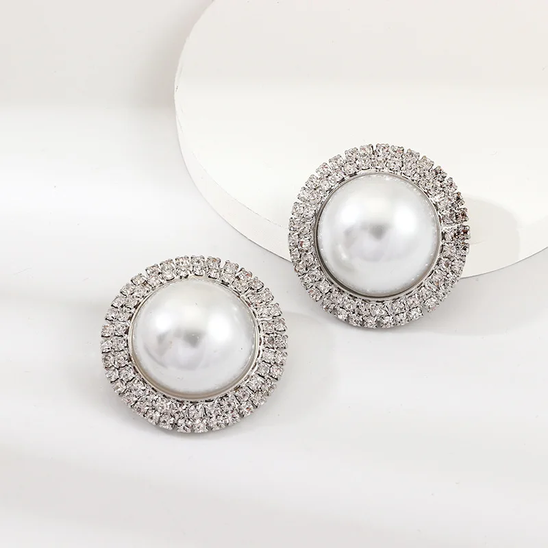 Женские серьги гвоздики с искусственным жемчугом|Серьги-гвоздики| |