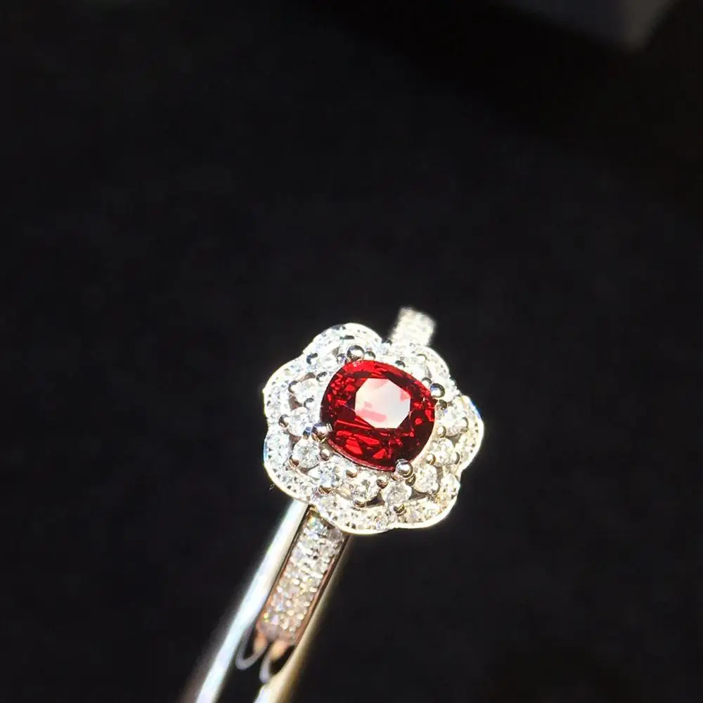 Хорошее ювелирное изделие настоящее чистое 18 К золото 100% натуральный 0.85ct красный