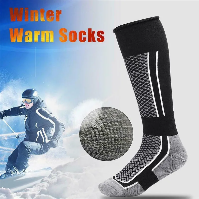 Winter Warm Long Socks For Outdoor Cycling Football Climbing Hiking Camping Snowboard Thermal Ski Children Men Women | Спорт и