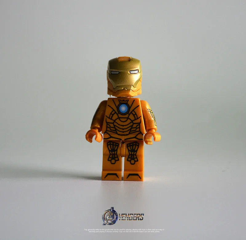 

Disney 1piece Iron Man ABS Action Figures Educational Building Blocks Brick Toys For Children gift