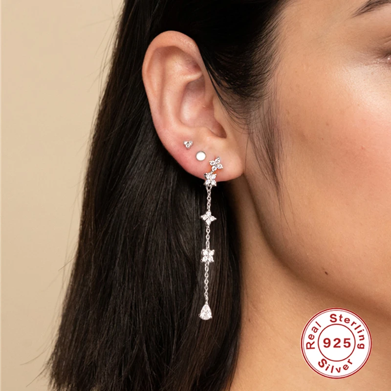 

Женские серьги из серебра 925 пробы, с бахромой