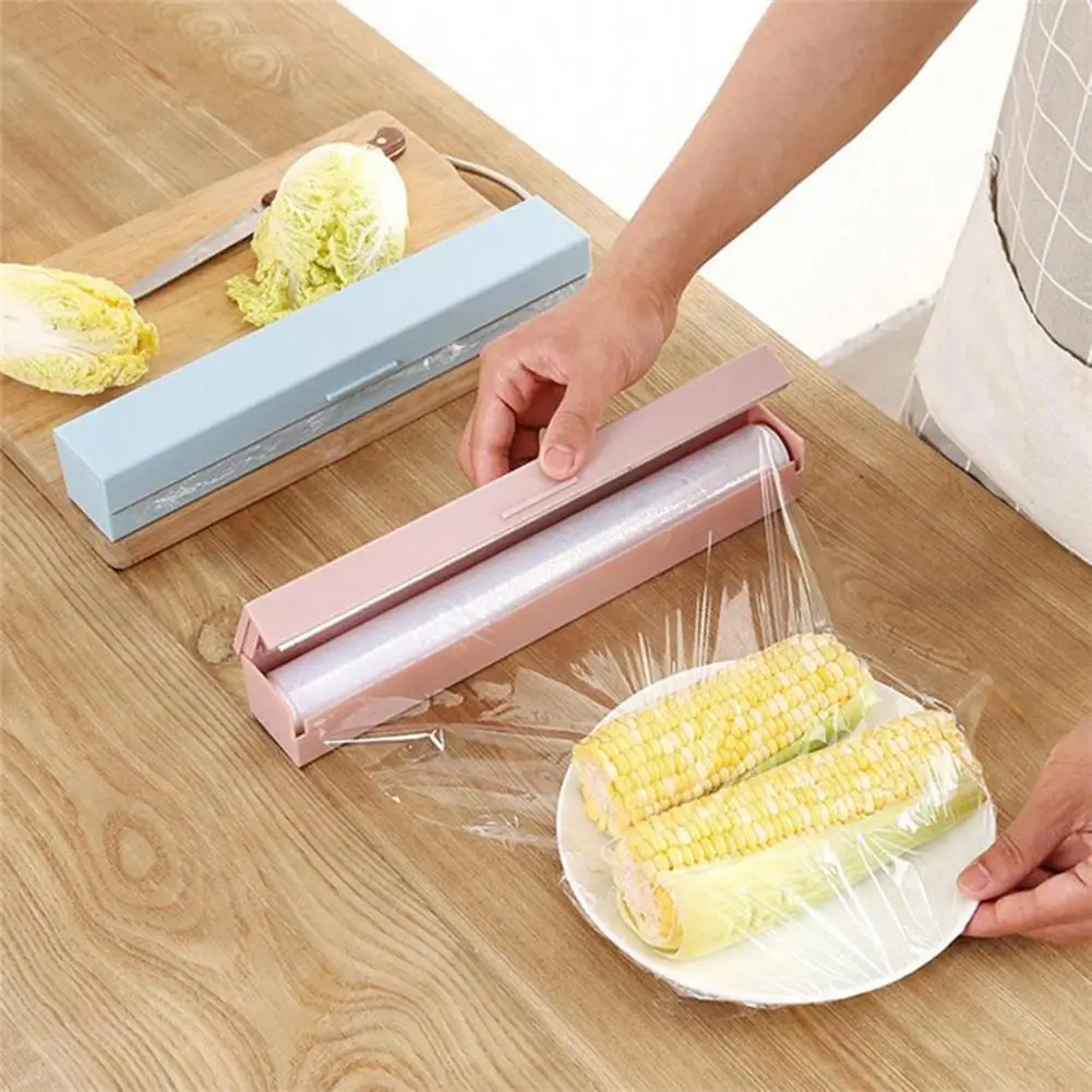 

Plastic Wrap Dispensers Durable Food Wrap Dispenser Food Fresh Keeping Cling Film Cutter Food Storage Holder Kitchen Tools
