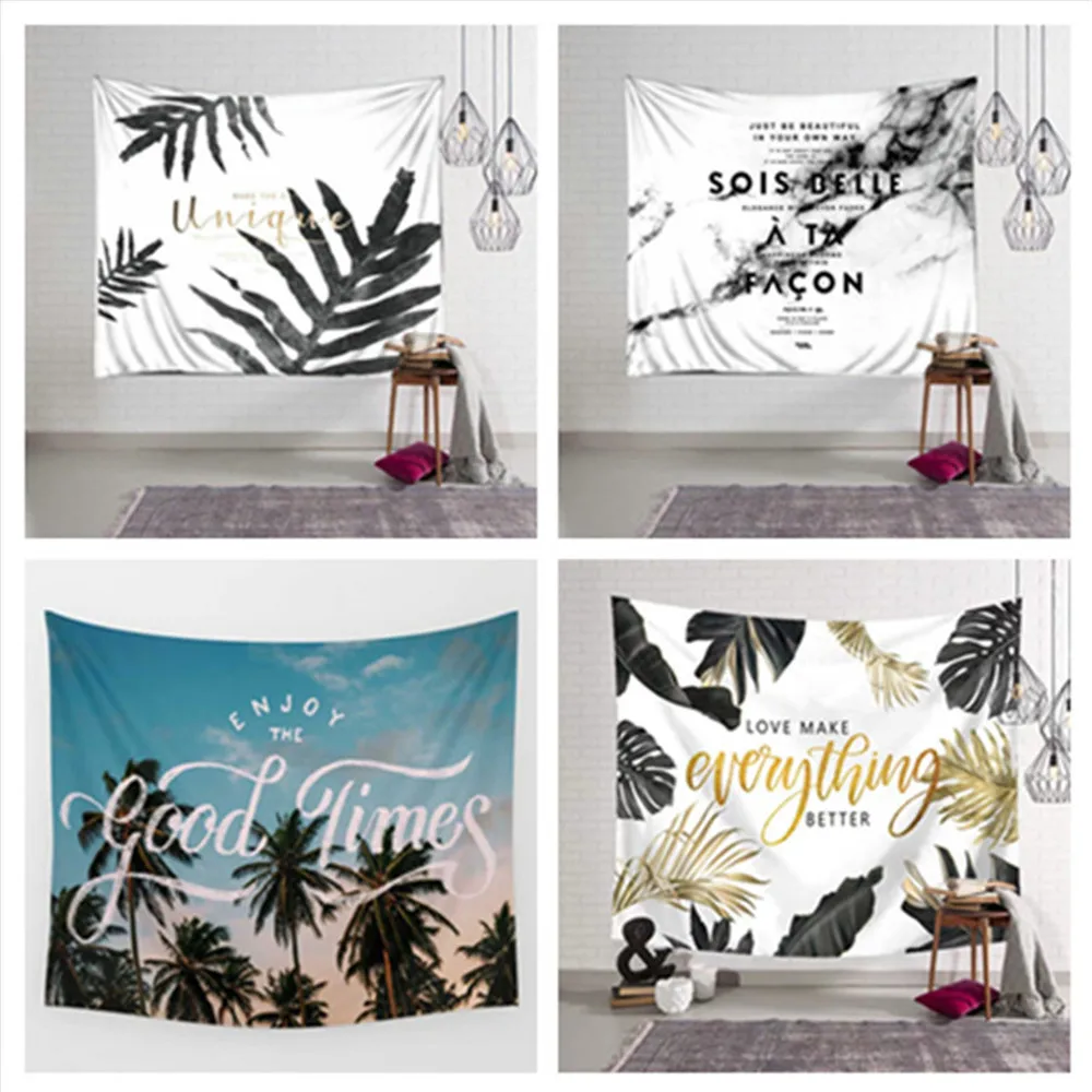 Богемный тропический лес полиэстер тканевый настенный гобелен пляжное одеяло