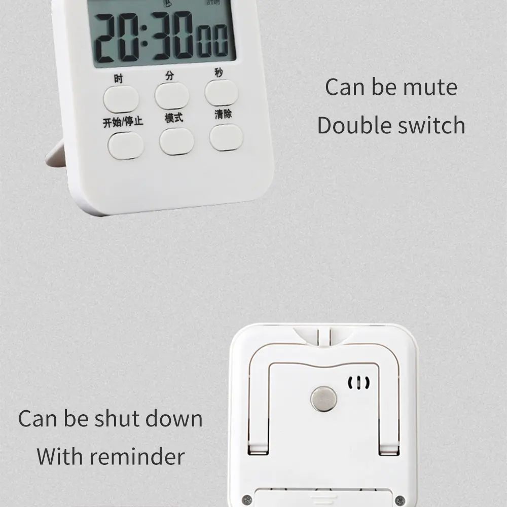 Мини цифровой ЖК дисплей кухонный таймер квадратный обратный отсчет
