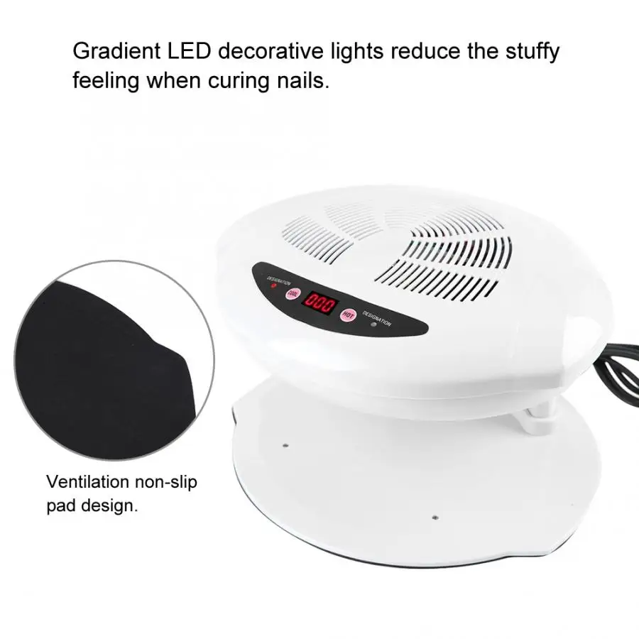 

Hot & Cold Air Nail Dryer LED Nail Lamp Manicure Tool 400W High Power Vacuum Cleaner for Curing Drying Acrylic Gel Nail Polish