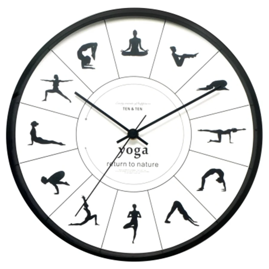 Креативные настенные часы для йоги бесшумные в скандинавском стиле современный