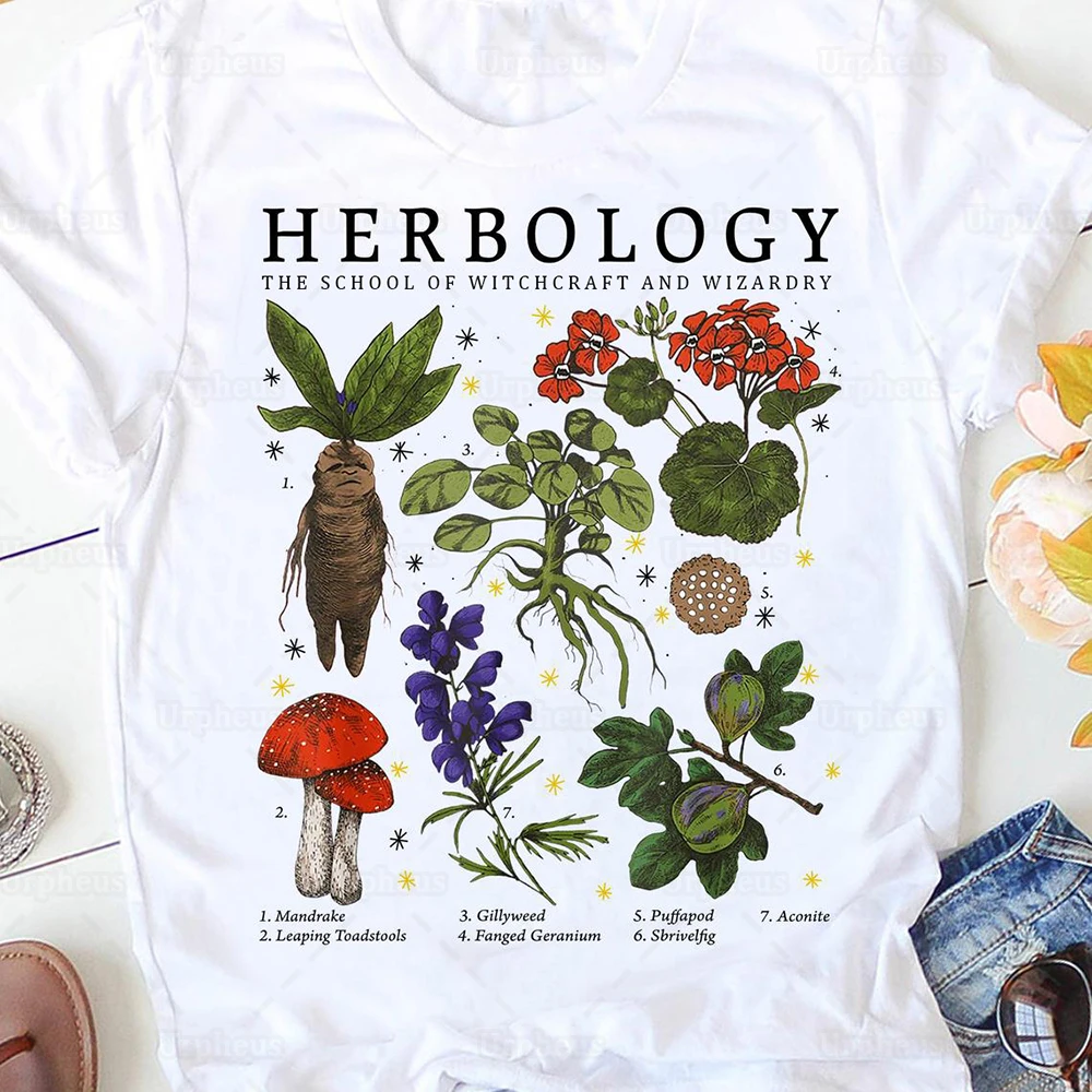 Herbology Plants футболка школа колдовства и волшебства новый дизайн хлопковые